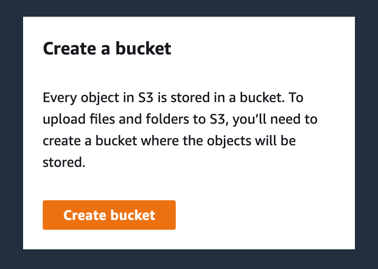 Create Bucket Button